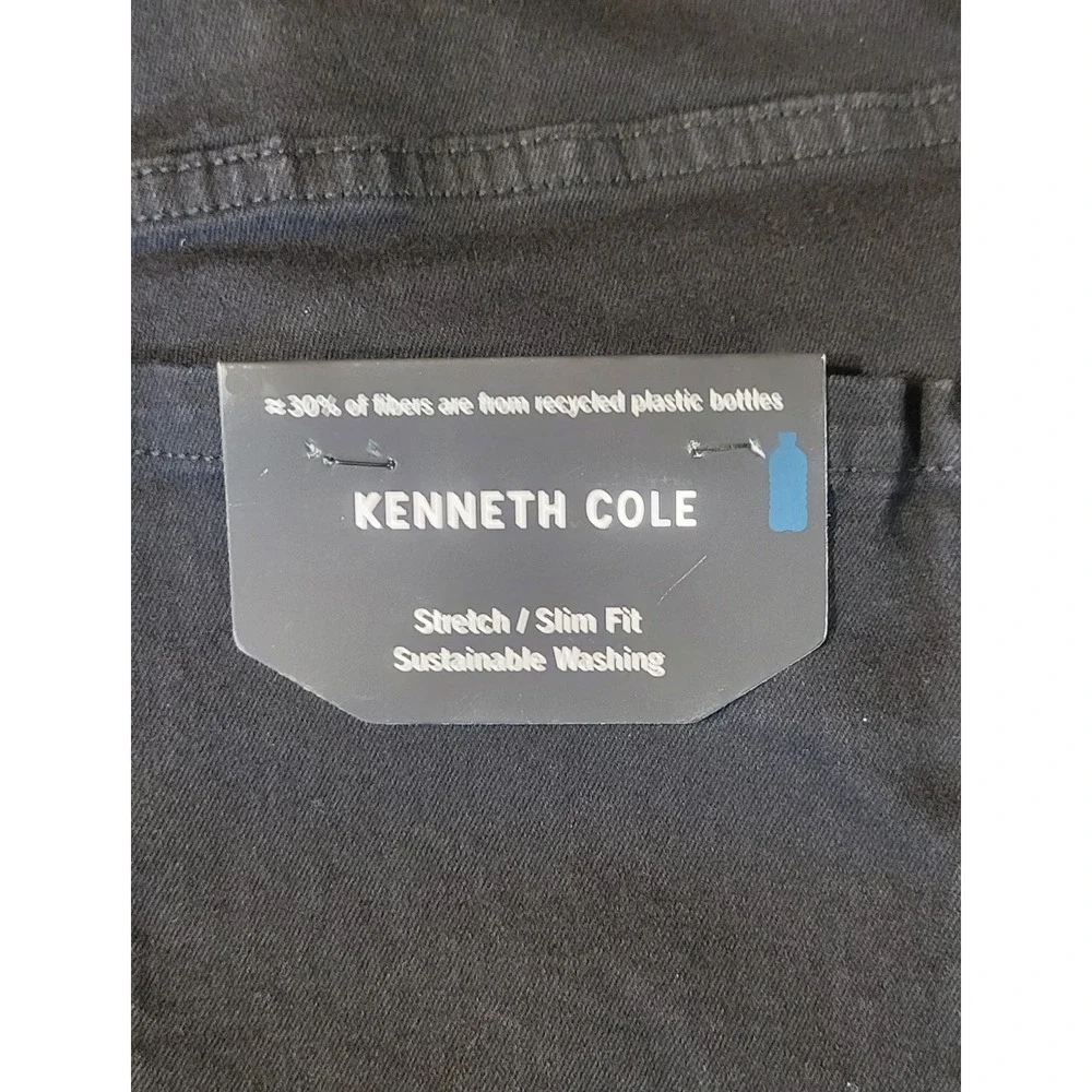 Kenneth Cole Mens Slim Fit Jeans 33x32 Watts Wash Black Stretch EU9D24BWTS32